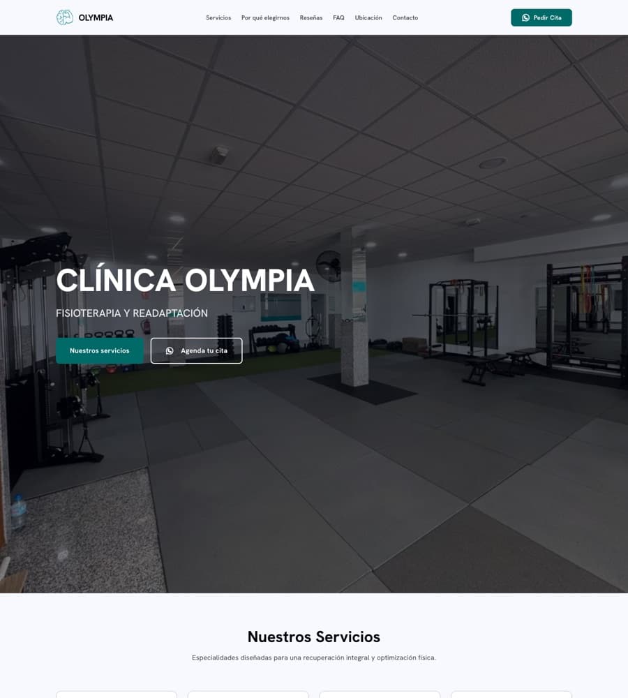 Captura de Clínica Olympia