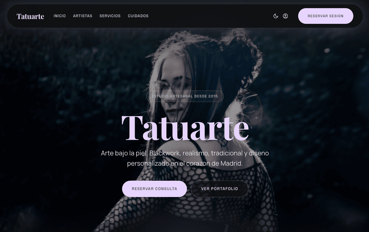 Captura de Tatuarte — Estudio de Tatuaje